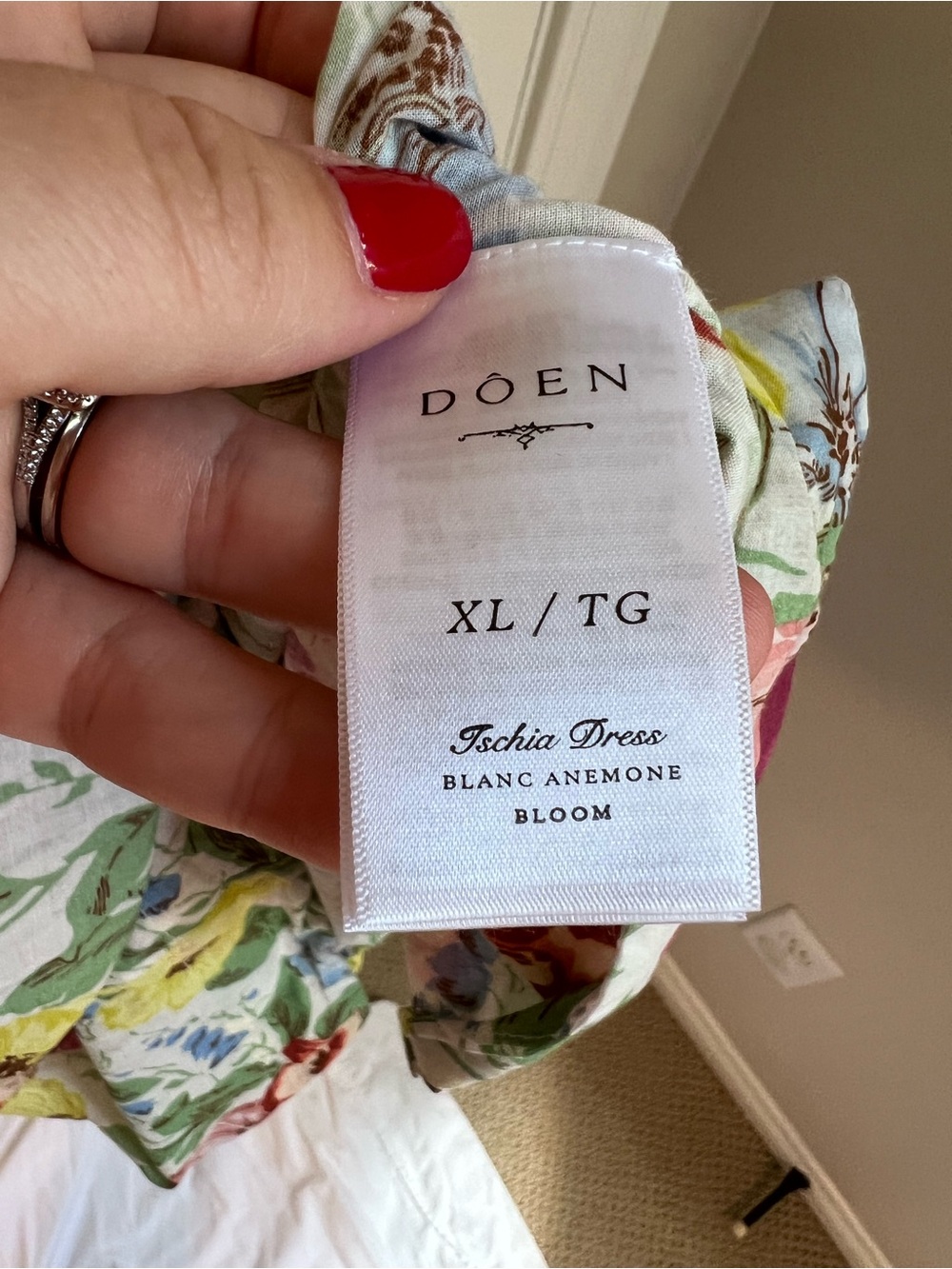DÔEN Ischia Midi Dress in Blanc Anemone Bloom XL - Picture 5 of 6